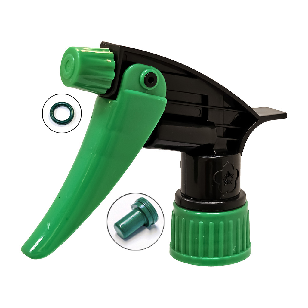 28/410 Dual Viton Green Black Chemical Resistant Trigger Sprayer