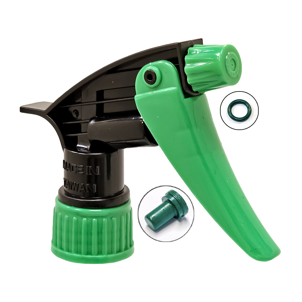 28/410 Dual Viton Green Black Chemical Resistant Trigger Sprayer