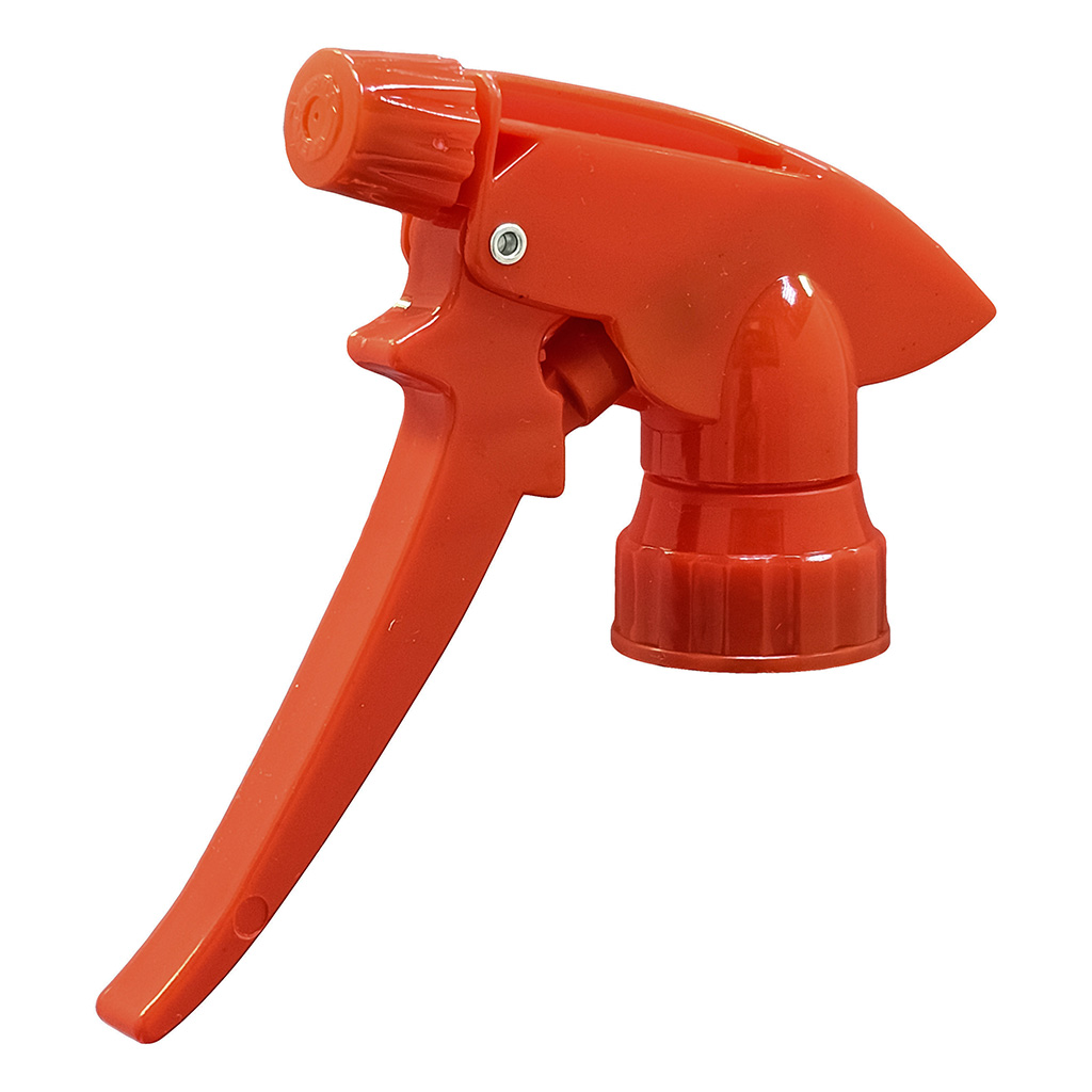 Pure Red Chemical Resistant Long Trigger Sprayer, 28/400 Size