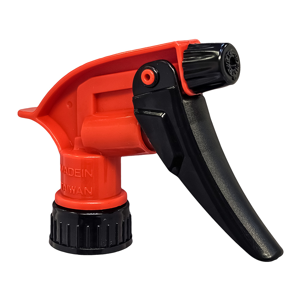 Black-Red Chemical Resistant Trigger Sprayer 1.5cc, Size 28/400