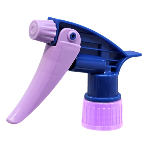 Cobalt Blue and Lavender Chemical Resistant Trigger Sprayer, 28/410 Size, NBR Rubber 