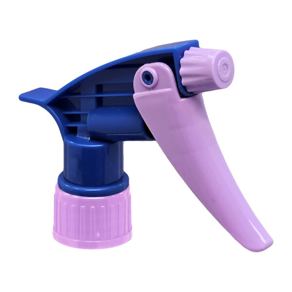 Cobalt Blue and Lavender Chemical Resistant Trigger Sprayer, 28/410 Size, NBR Rubber 