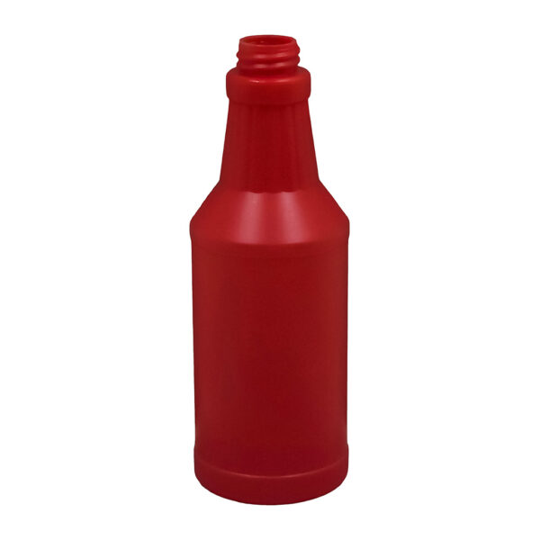 Red HDPE Plastic Bottle 500mL 28/400