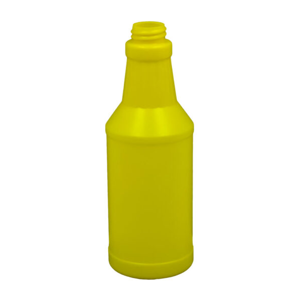 Yellow HDPE Plastic Bottle 500mL 28/400
